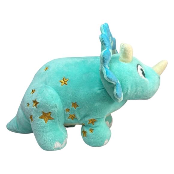 Disney Parks Animal Kingdom Dinoland Blue Triceratops Plush Small 11” Dinosaur - Picture 11 of 16